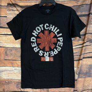 Red Hot Chili Peppers Black T-Shirt Officially Licensed RHCP Band Logo Medium M